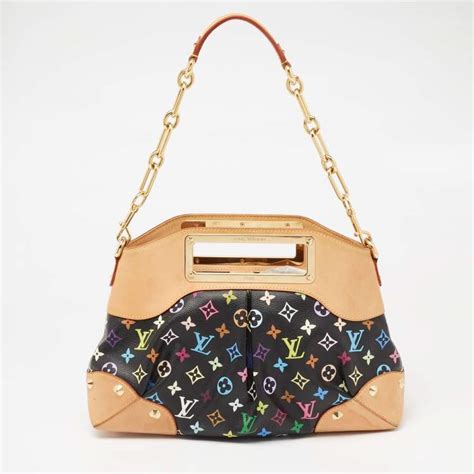 LOUIS VUITTON Monogram Multicolor Judy MM Black